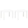 Bancs De Jardin 2 Pcs Blanc Plastique