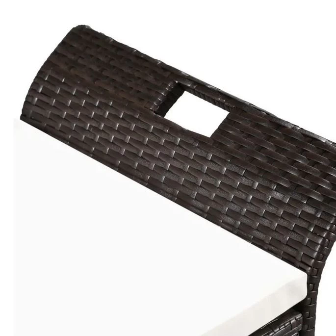 Banquette Coffre De Jardin Résine Tressée Marron Toplu – Image 3