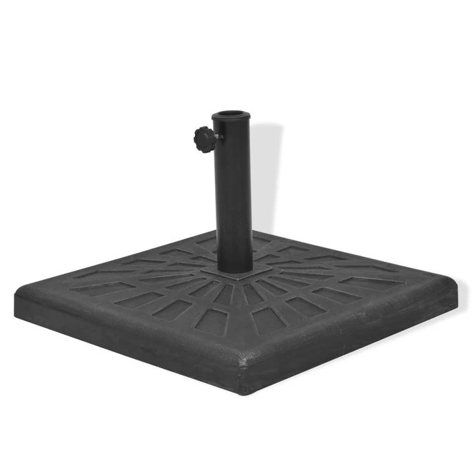 Base Carrée De Parasol Résine Noir 12 Kg – Image 4
