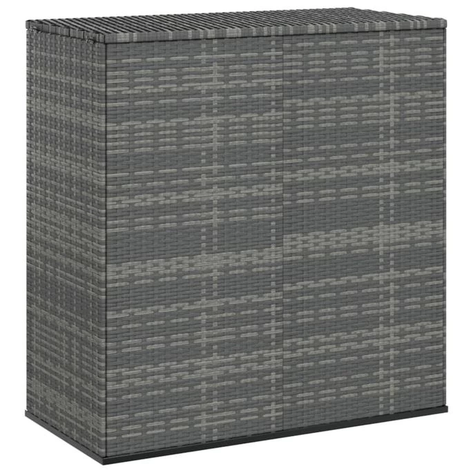 Boîte à Coussins De Jardin Résine Tressée 100x49x103,5 Cm Gris