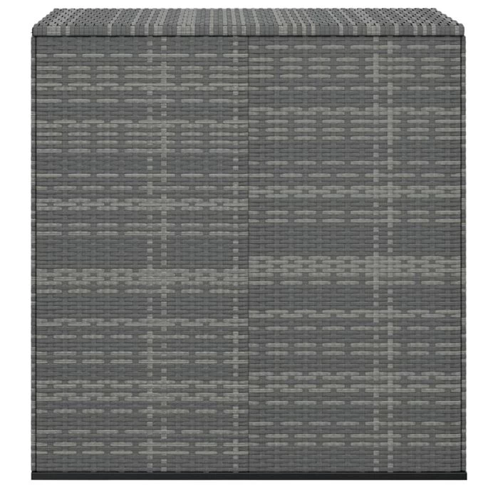 Boîte à Coussins De Jardin Résine Tressée 100x49x103,5 Cm Gris – Image 2