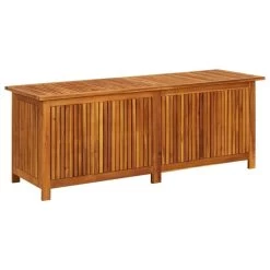 Boîte De Rangement De Jardin 150x50x58 Cm Bois D'acacia Solide