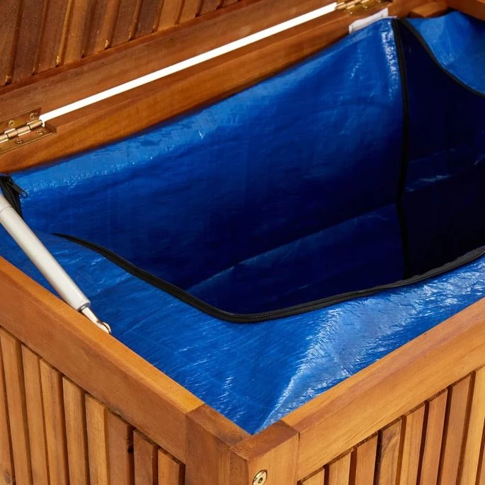 Boîte De Rangement De Jardin 150x50x58 Cm Bois D'acacia Solide – Image 2