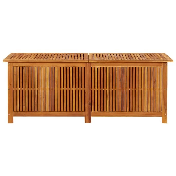 Boîte De Rangement De Jardin 150x50x58 Cm Bois D'acacia Solide – Image 4
