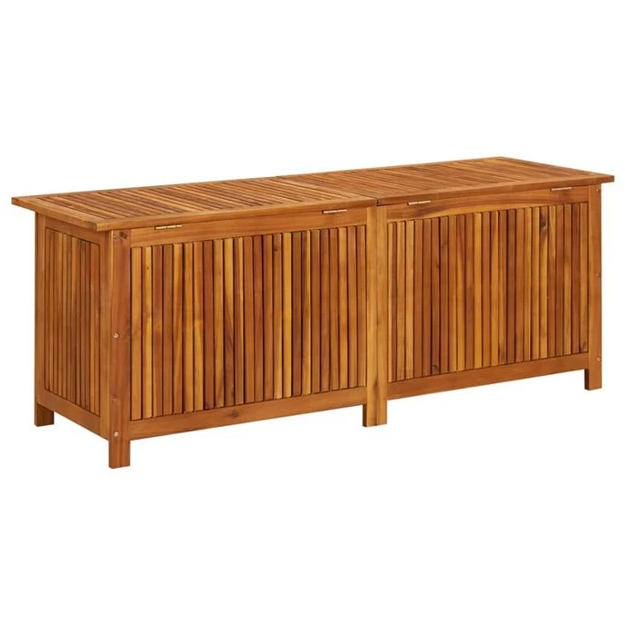 Boîte De Rangement De Jardin 150x50x58 Cm Bois D'acacia Solide – Image 6
