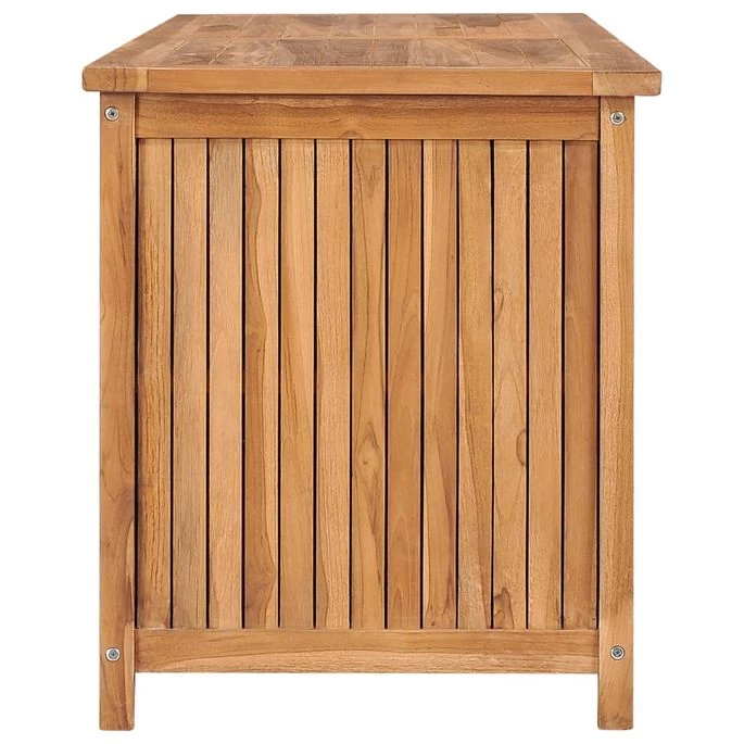 Boîte De Rangement De Jardin 150x50x58 Cm Bois De Teck Solide – Image 3