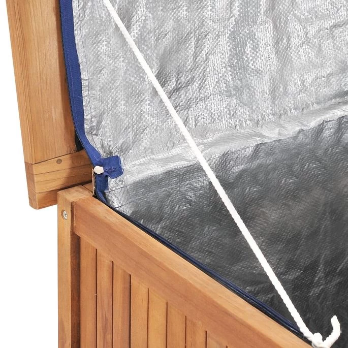 Boîte De Rangement De Jardin 150x50x58 Cm Bois De Teck Solide – Image 6