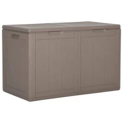 Boîte De Rangement De Jardin 180 L Marron PP