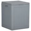 Boîte De Rangement De Jardin 90 L Gris PP