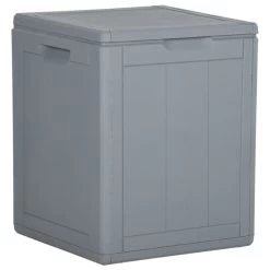Boîte De Rangement De Jardin 90 L Gris PP