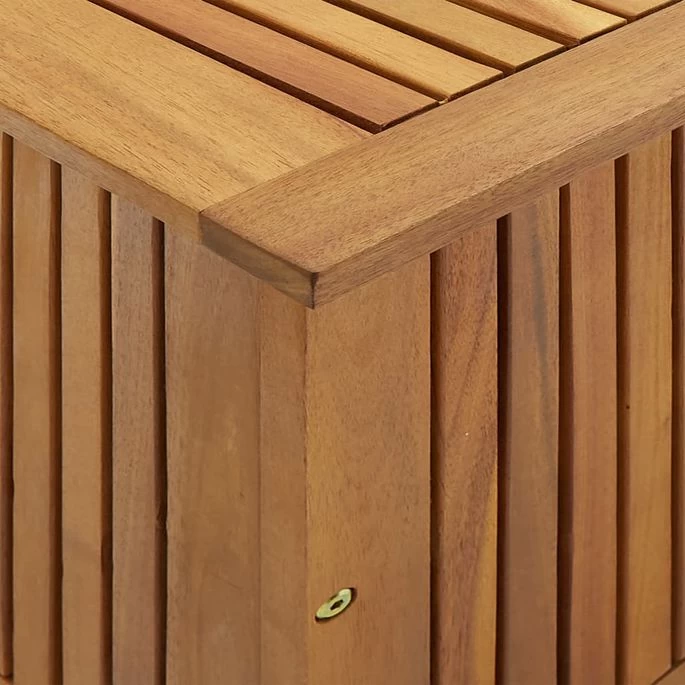 Boîte De Rangement De Jardin 90x50x58 Cm Bois D'acacia Solide – Image 2