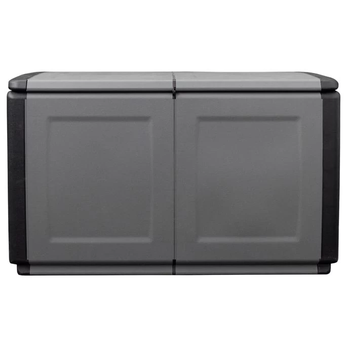 Boîte De Rangement De Jardin 96x53x57 Cm 230 L Gris Foncé Noir – Image 4