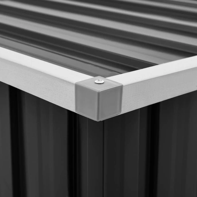 Boîte De Rangement De Jardin Anthracite 109x67x65 Cm – Image 2