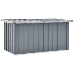 Boîte De Rangement De Jardin Gris 129x67x65 Cm