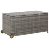 Boîte De Rangement De Jardin Gris Clair 120x65x61 Cm Rotin