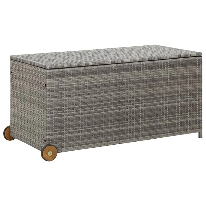 Boîte De Rangement De Jardin Gris Clair 120x65x61 Cm Rotin