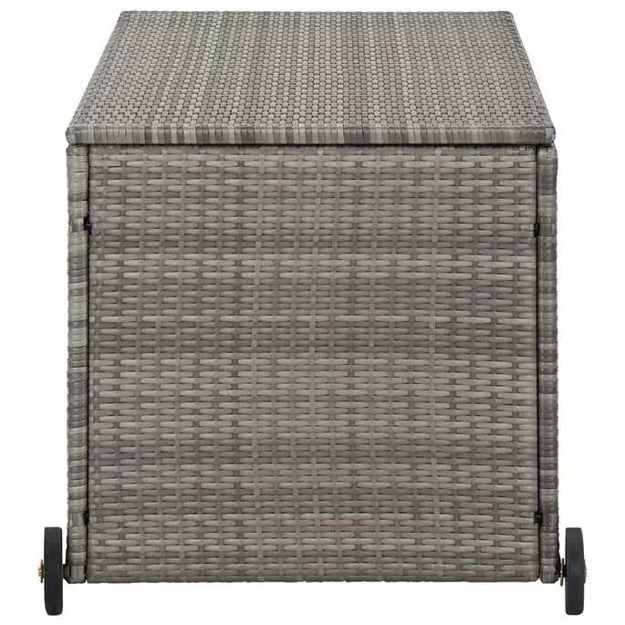 Boîte De Rangement De Jardin Gris Clair 120x65x61 Cm Rotin – Image 4