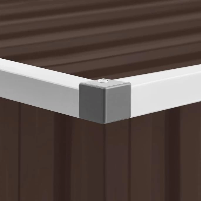 Boîte De Rangement De Jardin Marron 149x99x93 Cm – Image 2