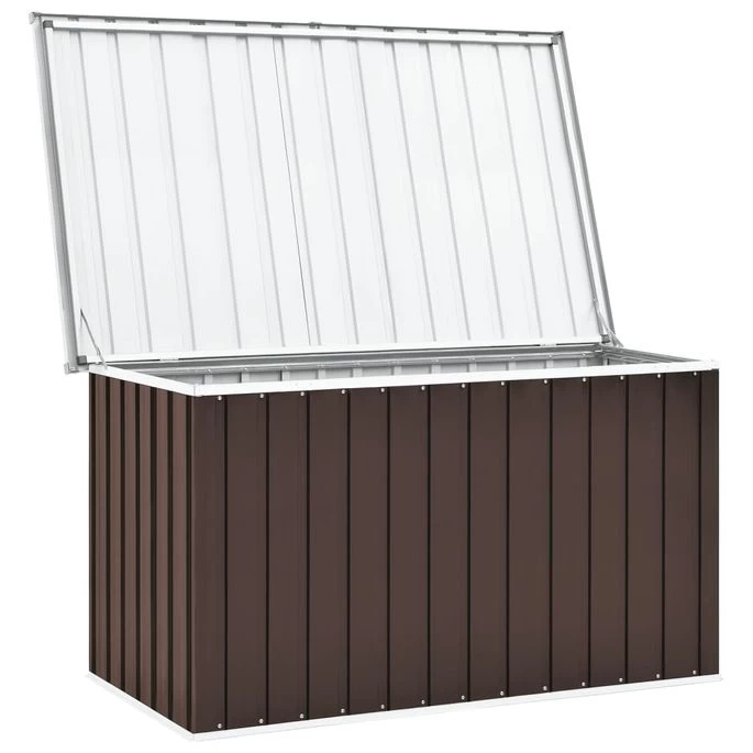 Boîte De Rangement De Jardin Marron 149x99x93 Cm – Image 6