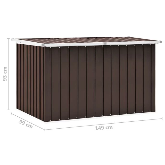 Boîte De Rangement De Jardin Marron 149x99x93 Cm – Image 8