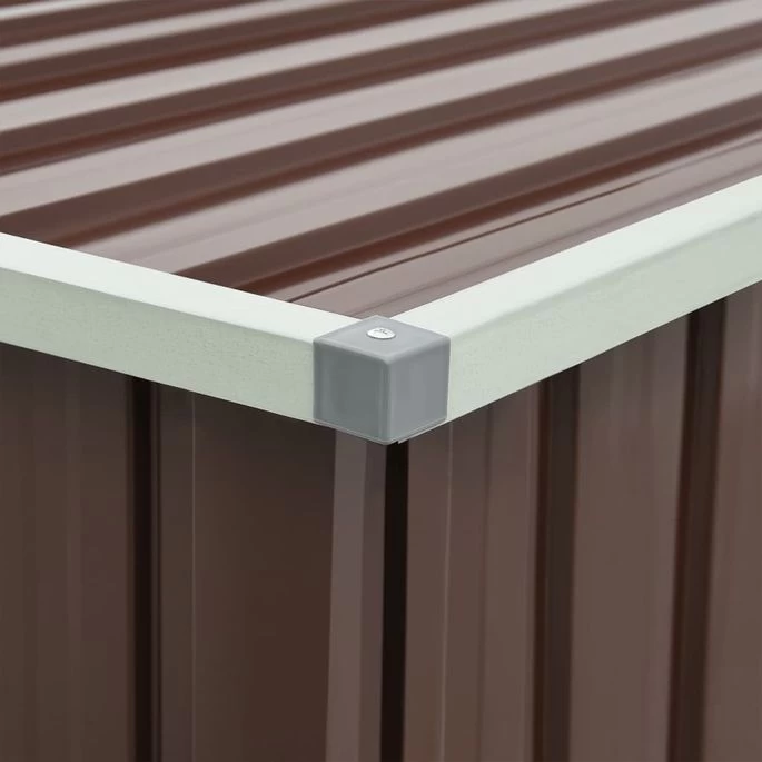 Boîte De Rangement De Jardin Marron 171x99x93 Cm – Image 2