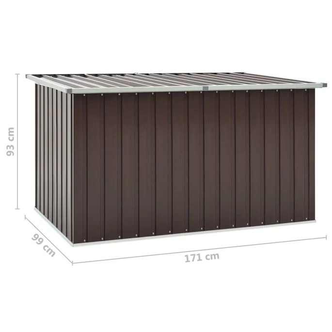 Boîte De Rangement De Jardin Marron 171x99x93 Cm – Image 8