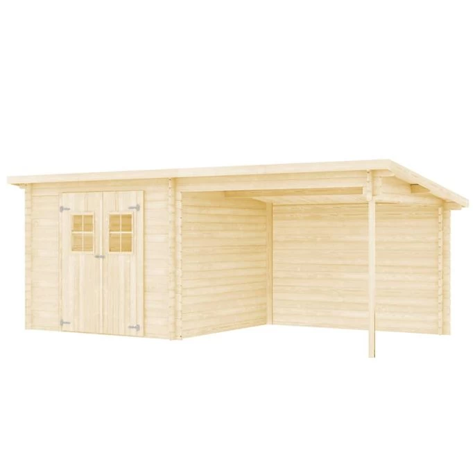Cabanon De Jardin En Rondins Bois Massif 28 Mm, 6,3 X 3 M – Image 2
