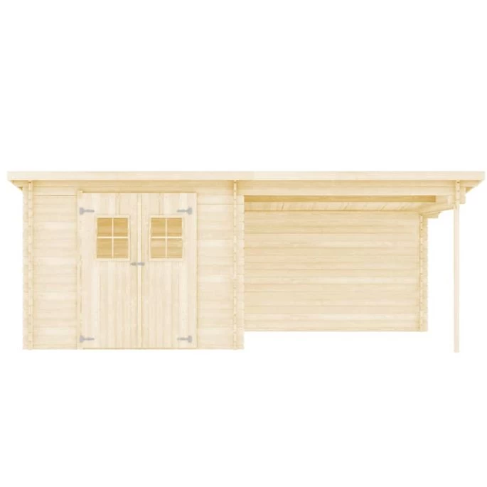 Cabanon De Jardin En Rondins Bois Massif 28 Mm, 6,3 X 3 M – Image 4