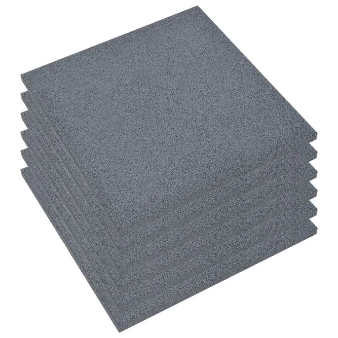 Carreaux De Protection Antichoc 6pcs Caoutchouc 50x50x3 Cm Gris – Image 4