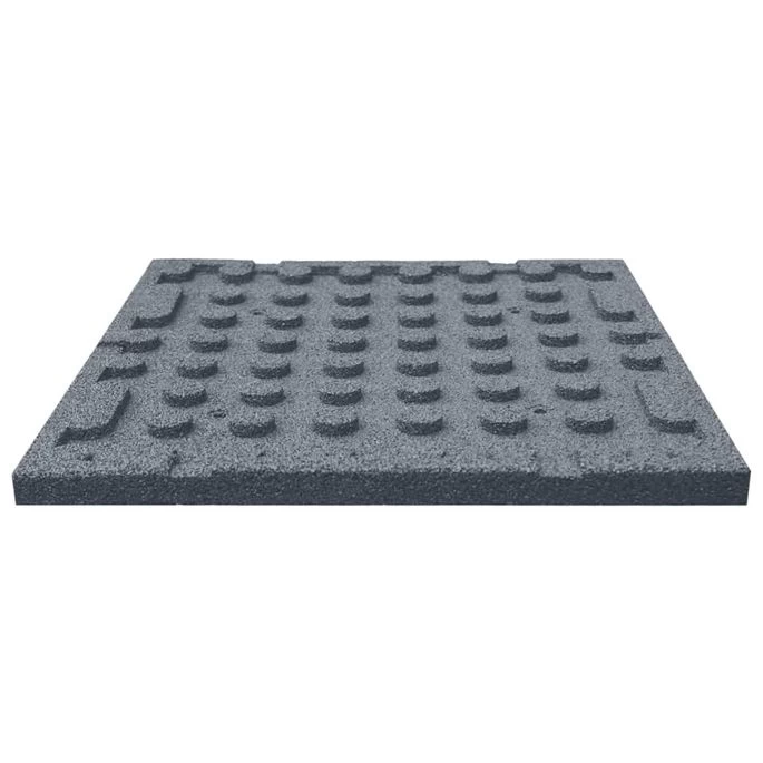 Carreaux De Protection Antichoc 6pcs Caoutchouc 50x50x3 Cm Gris – Image 7