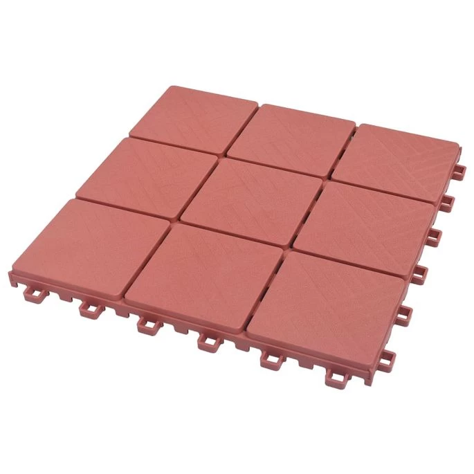 Carreaux De Terrasse 10 Pcs Rouge 30,5x30,5 Cm Plastique – Image 4