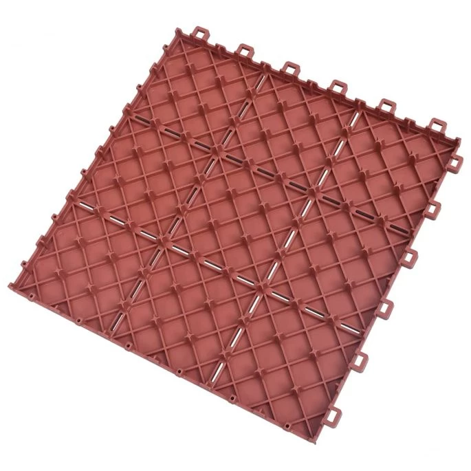 Carreaux De Terrasse 10 Pcs Rouge 30,5x30,5 Cm Plastique – Image 5