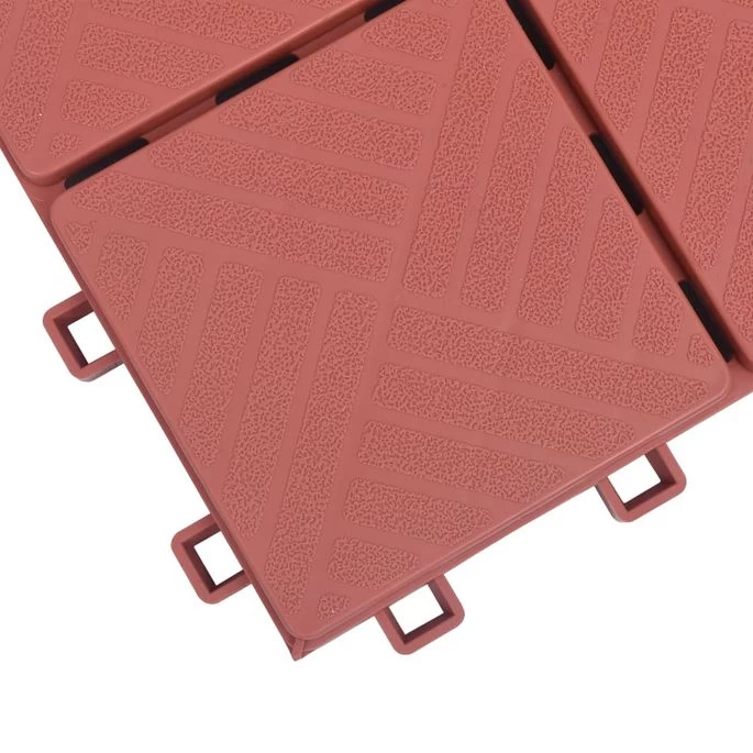 Carreaux De Terrasse 10 Pcs Rouge 30,5x30,5 Cm Plastique – Image 7