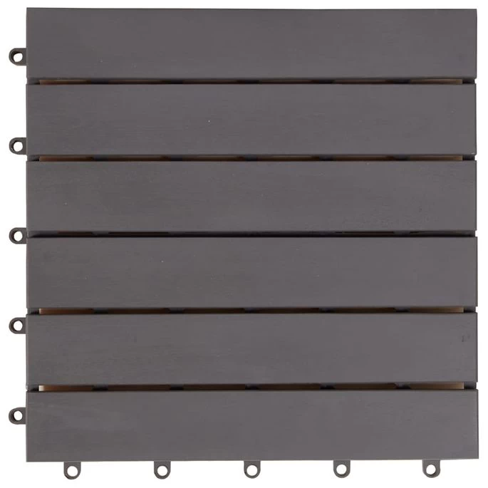 Carreaux De Terrasse 20pcs Délavage Gris 30x30 Cm Acacia Solide – Image 5