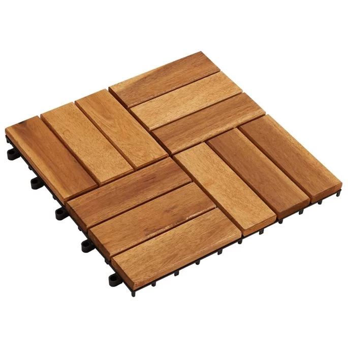Carreaux De Terrasse 30x30 Cm 10 Pcs Acacia