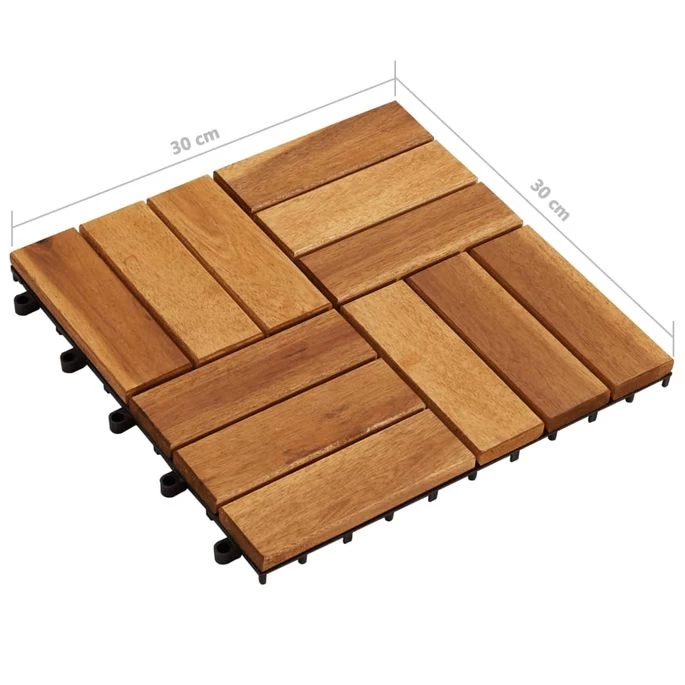 Carreaux De Terrasse 30x30 Cm 10 Pcs Acacia – Image 7