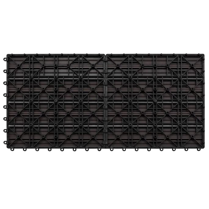 Carreaux De Terrasse 6 Pcs WPC 60x30 Cm 1,08 M² Marron Foncé – Image 5