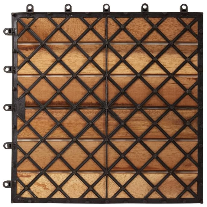 Carreaux De Terrasse Modèle Vertical 30 X 30 Cm Acacia 20 Pcs – Image 6