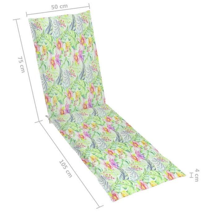 Chaise De Terrasse Avec Repose-pied Et Coussin Acacia Solide 11 – Image 11