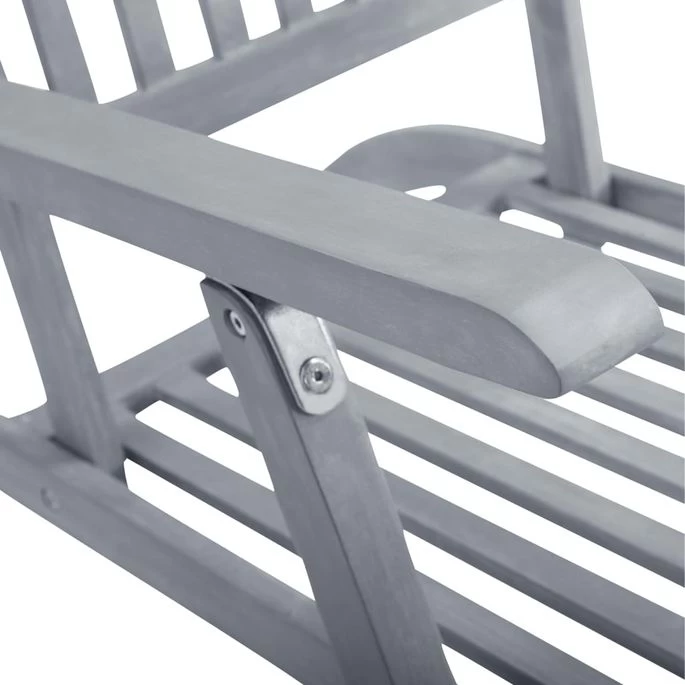 Chaise De Terrasse Avec Repose-pied Et Coussin Acacia Solide 19 – Image 5