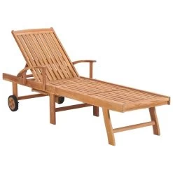 Chaise Longue Bois De Teck Solide 3