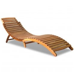 Chaise Longue Pliable Bois D'acacia Solide