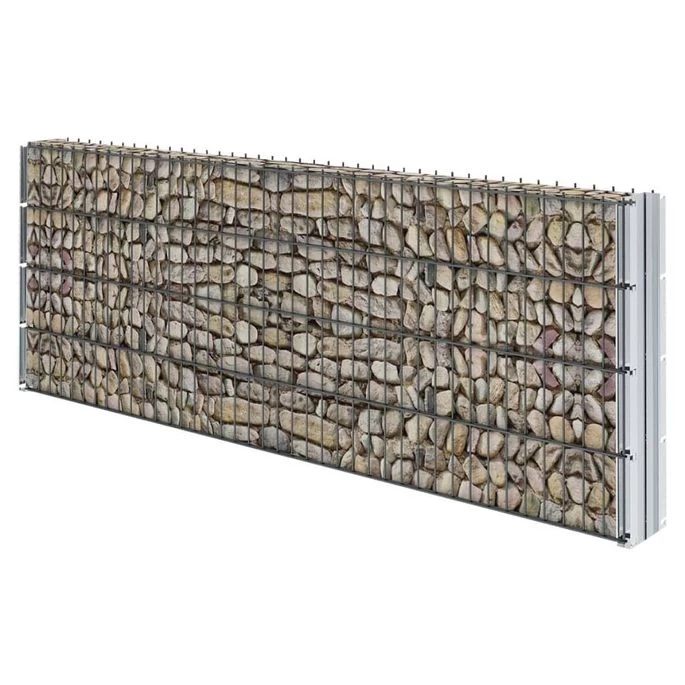 Clôture De Gabion 2D Acier Galvanisé 2,008x0,83m 20m Total Gris – Image 3