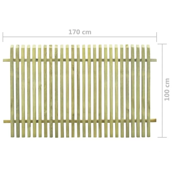 Clôture De Jardin Bois De Pin Imprégné 170 X 100 Cm – Image 4
