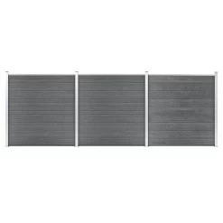 Clôture De Jardin WPC 526x186 Cm Gris