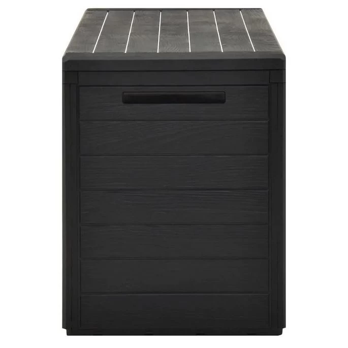 Coffre De Rangement Jardin Polypropylène Anthracite Stag 116 Cm – Image 2