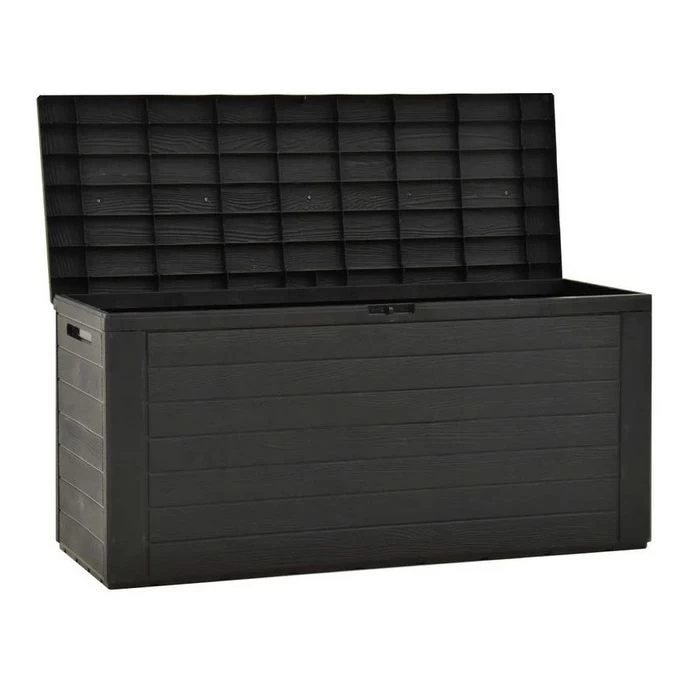 Coffre De Rangement Jardin Polypropylène Anthracite Stag 116 Cm – Image 3