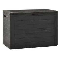 Coffre De Rangement Jardin Polypropylène Anthracite Stag 78 Cm