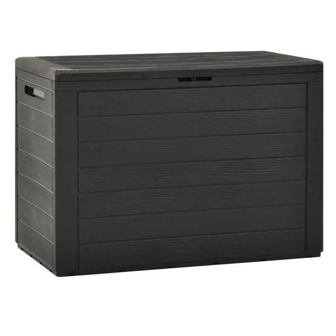 Coffre De Rangement Jardin Polypropylène Anthracite Stag 78 Cm