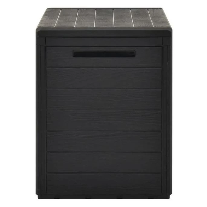 Coffre De Rangement Jardin Polypropylène Anthracite Stag 78 Cm – Image 2